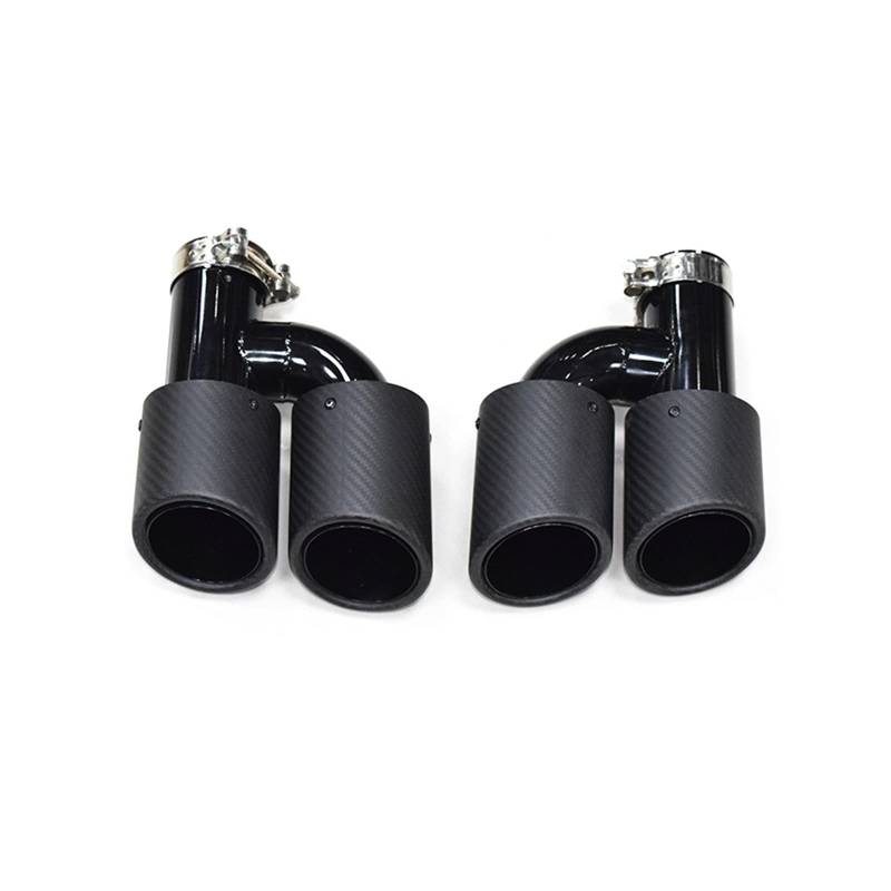 2 teile/satz Dual Out Edelstahl Auto Hinten Auspuffrohr Kompatibel for Audi A4 A5 A6 A7 Bis S4 S5 s6 S7 Schwarz Schalldämpfer Spitze 60mm Endrohr(Black B) von CXYLOVELG