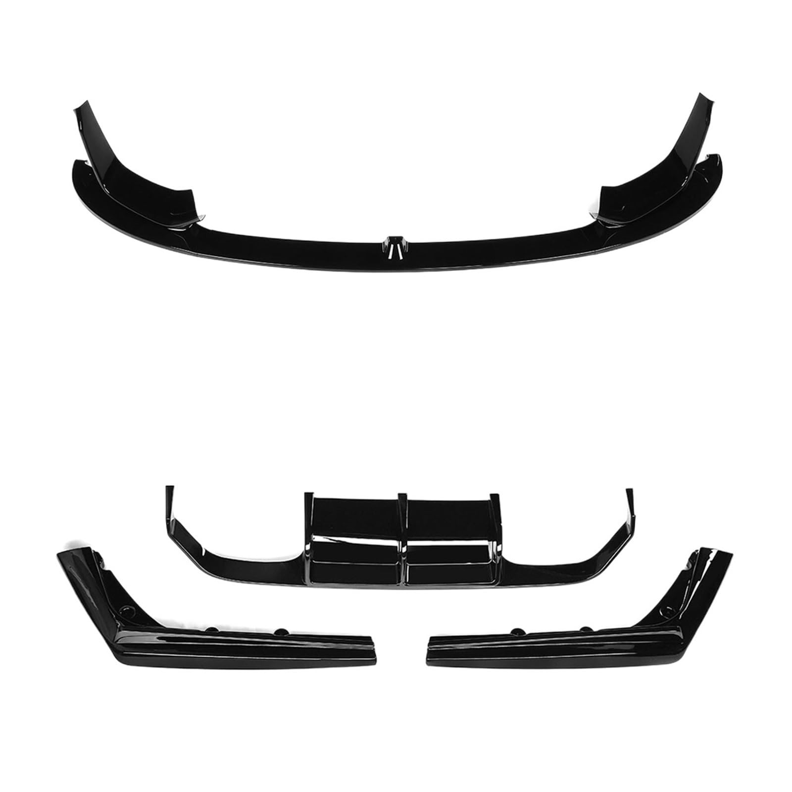 3x Auto Hintere Stoßstange Lip Diffusor Spoiler Seite Splitter Schürze Klappen Kompatibel for BMW F80 M3 F82 M4 2015-2020 Chassis Spoiler Deflektor(A Set) von CXYLOVELG