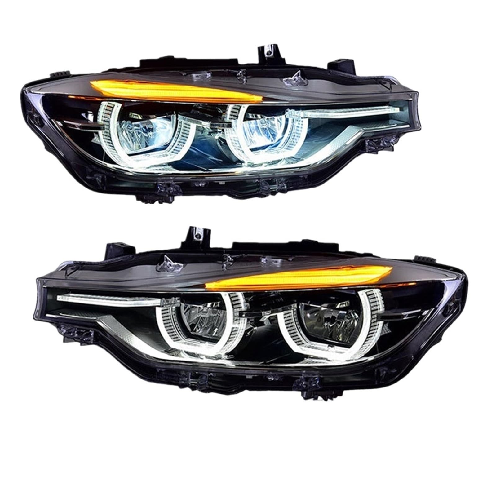 Auto-Frontleuchten kompatibel for BMW F30 F35 LED-Scheinwerfer-Projektorobjektiv 2013–2018 3er-Serie 320i 325i DRL Angel Eyes Kfz-Zubehör(For Halogen) von CXYLOVELG