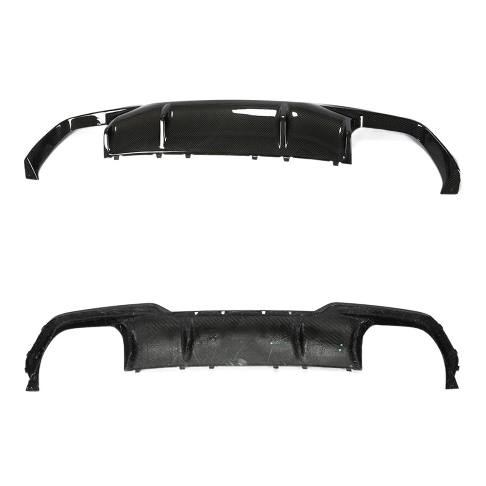 Auto-Heckstoßstangen-Diffusor-Lippe, trockene Kohlefaser, kompatibel for BMW 8er-Serie F93 M8 Limousine 4-Türer 2019–2021, Heckdiffusor-Lippenspoiler-Schutz von CXYLOVELG