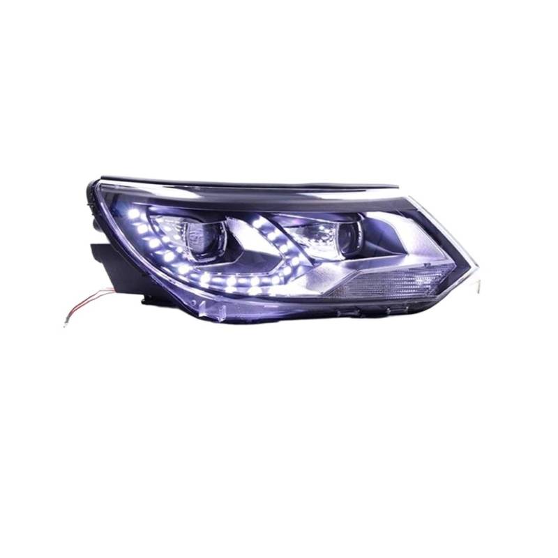 Auto Styling Kompatibel for VW Tiguan Scheinwerfer 2009 2010-2012 Tiguan LED Scheinwerfer DRL Bi Xenon Objektiv Hohe abblendlicht Parkplatz Nebel Lampe(8000K White Blue,55W) von CXYLOVELG