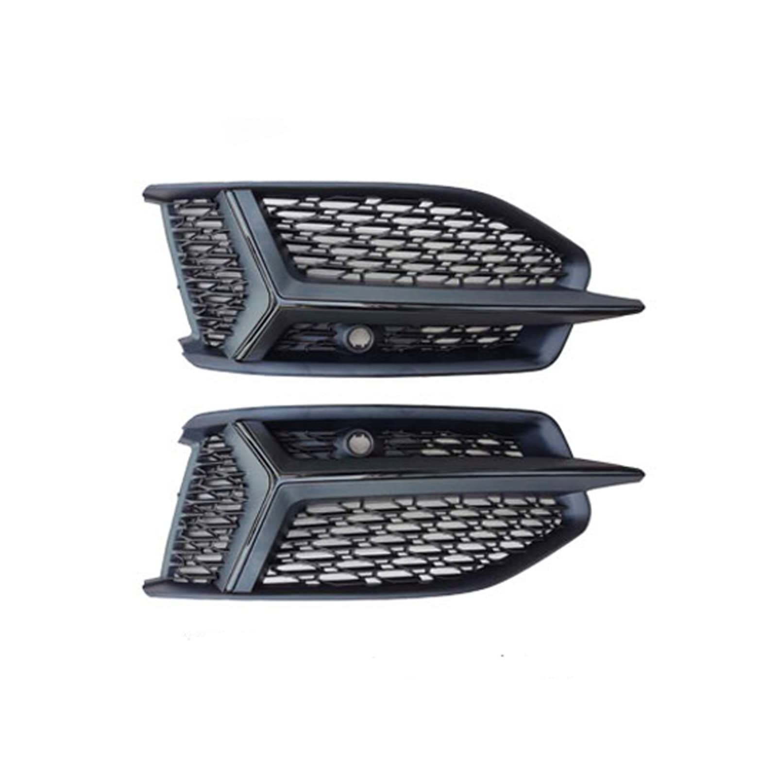 For A6 C8 Honeycomb Front Sport Nebelscheinwerfer Abdeckung Nebelscheinwerfer Grill Kompatibel for Audi A6 Standard Stoßstange 2019-2022 Auto Styling Zubehör(Silver) von CXYLOVELG