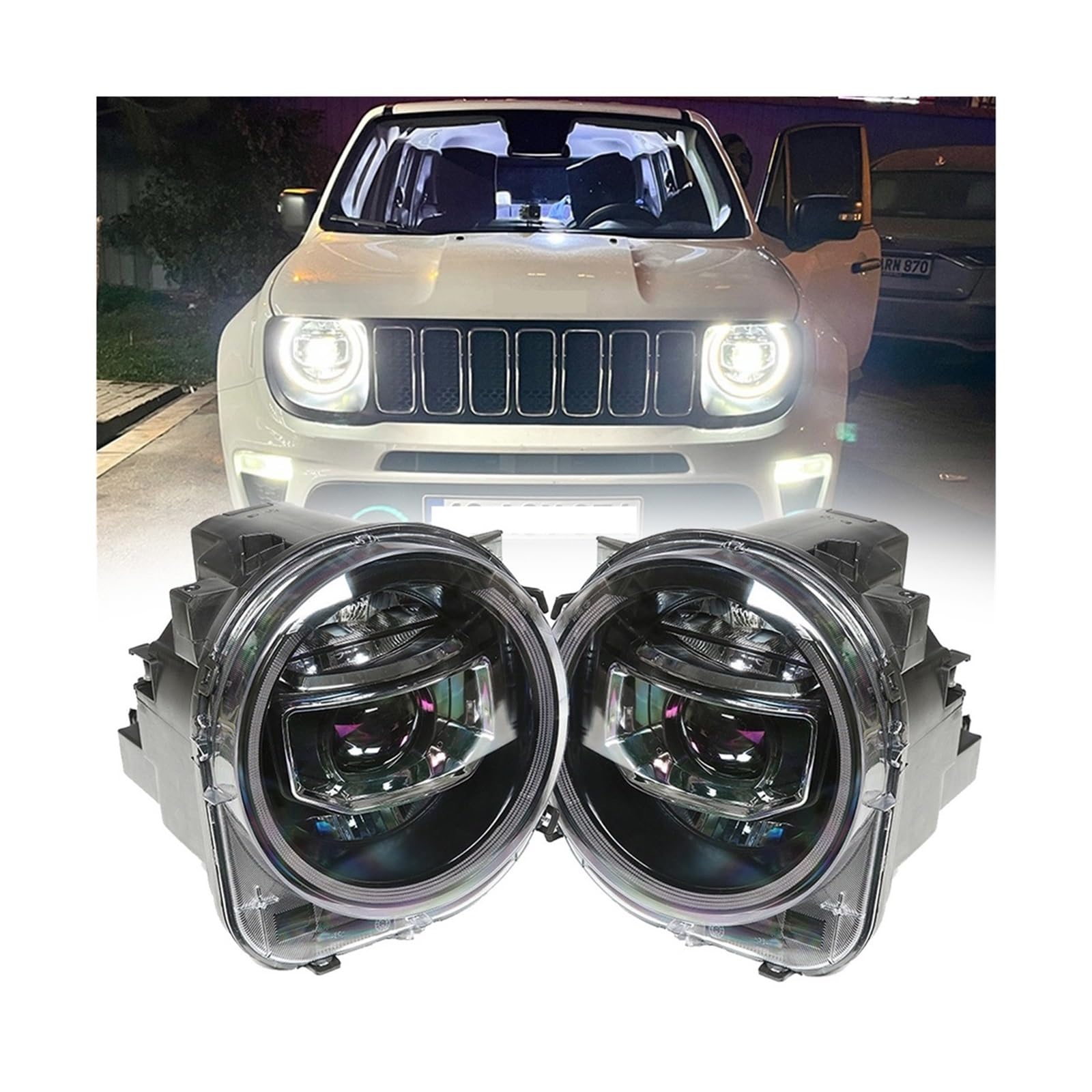 Kompatibel for Jeep Renegade 2015 2016 2017 2018 2019 2020 Led-scheinwerfer Ausgezeichnete Ultra Helle Scheinwerfer Montage Auto Zubehör von CXYLOVELG