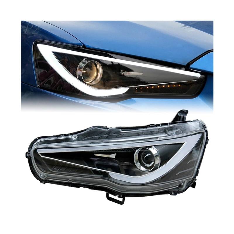 Scheinwerfer kompatibel for Mitsubishi Lancer EX 2008–2016, Auto, Autozubehör, LED DRL, Hella Xenon-Objektiv, Hella Hid H7 EVO, Autozubehör von CXYLOVELG