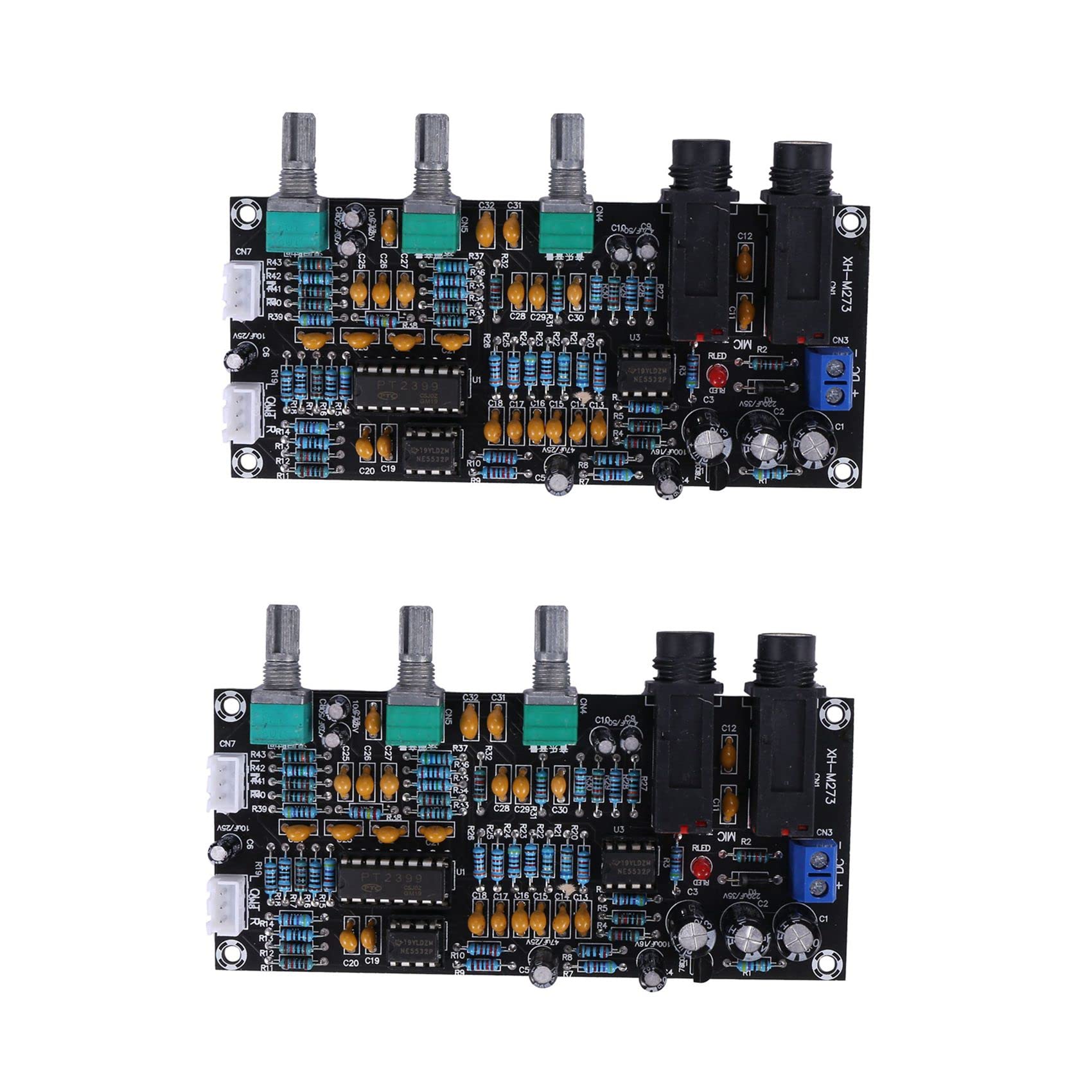 CYBUCH 2X PT2399 Digitales Mikrofon VerstäRker Platine Nachhall Karaoke Reverb Amplifier NE5532 VorverstäRker Klang Platine von CYBUCH