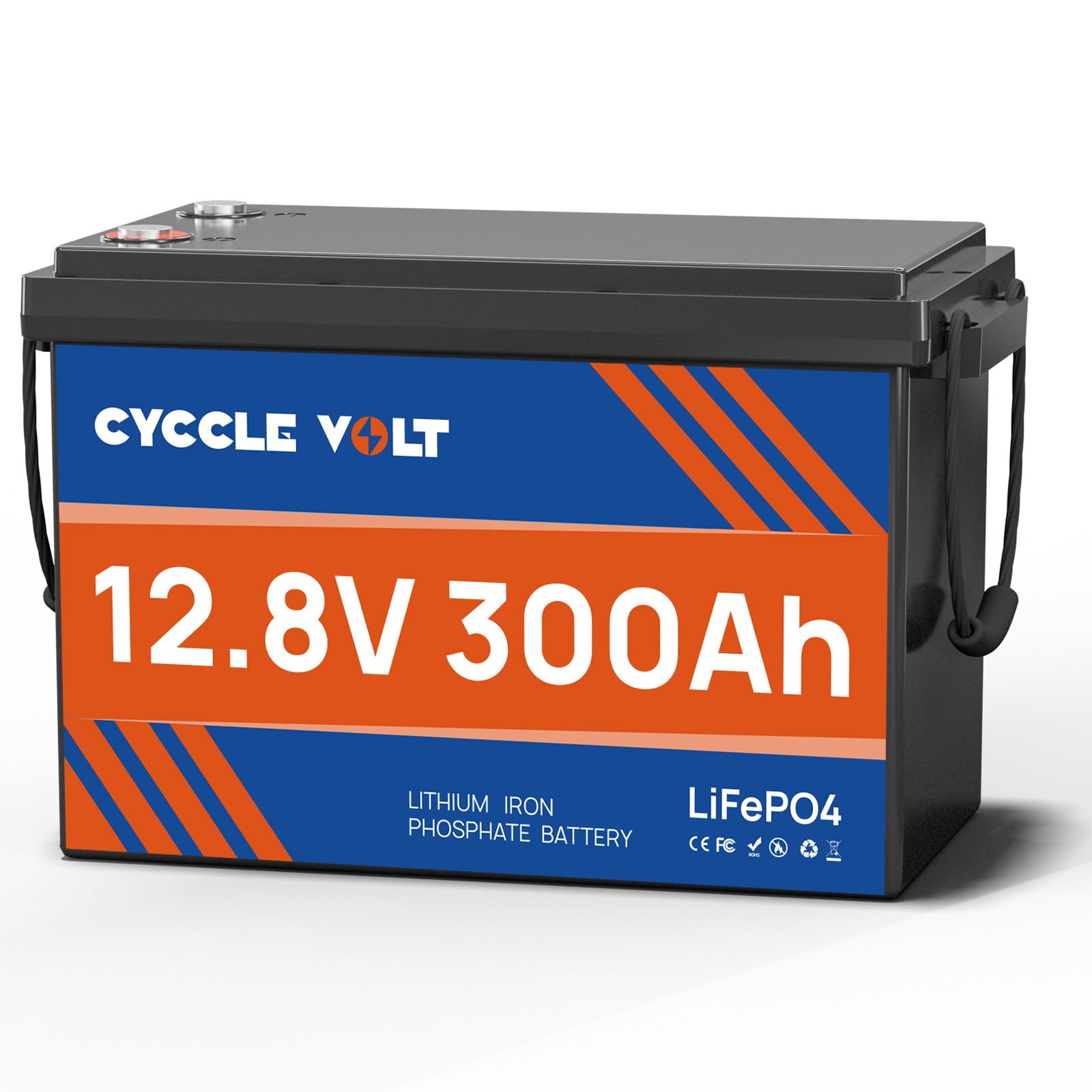 LiFePO4 300Ah 12V Batterie Mini, CYCCLEVOLT Lithium Batterie12V 300Ah mit 200A BMS, 3840Wh 8000+ Deep Cycle Lithium Eisen Phosphat Batterie, ideal für Off-Grid Systeme, Wohnmobile, Solaranlagen, Boote von CYCCLEVOLT