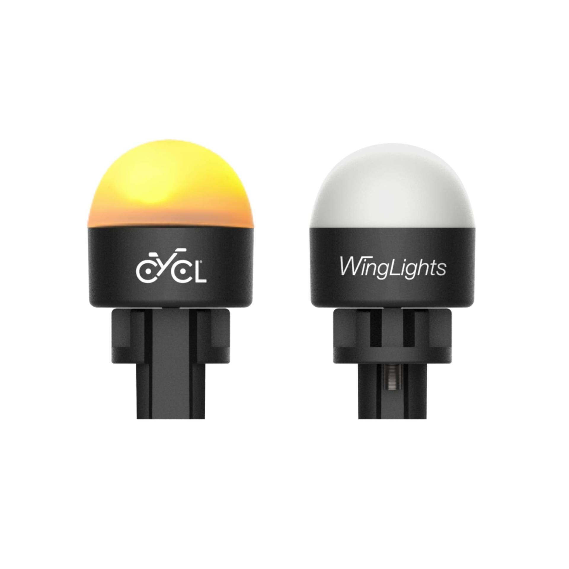 CYCL WingLights Pop for e-Scooters Blinker für Elektroroller | Blinker, kompatibel mit Lenker mit Profil Mond steigender Mond | Akku geladene LED Orange Blinklichter von CYCL