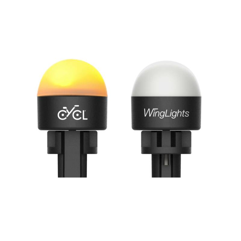 CYCL WingLights Pop for e-Scooters Blinker für Elektroroller | Blinker, kompatibel mit Lenker mit Profil Mond steigender Mond | Akku geladene LED Orange Blinklichter von CYCL