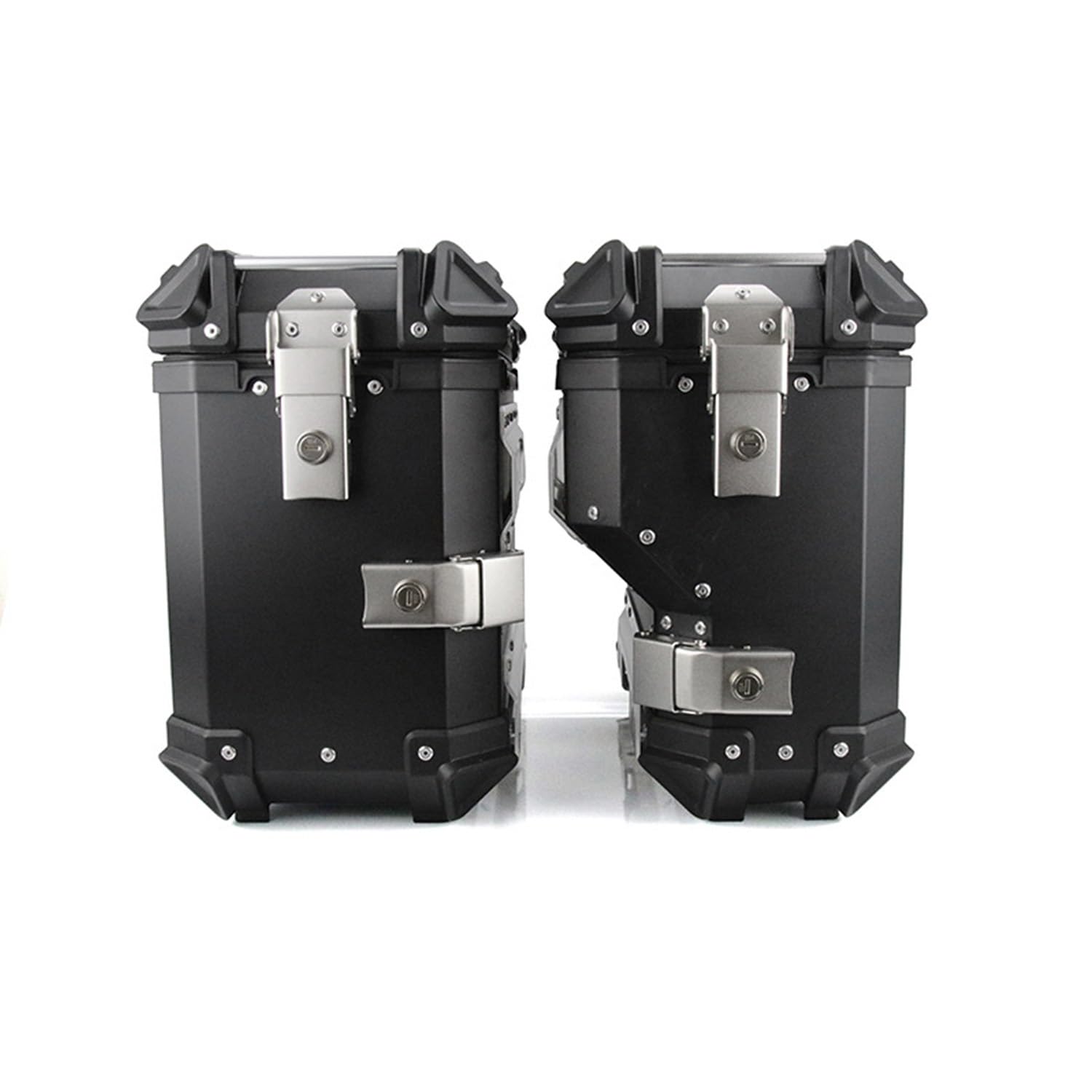 CYJSRGWE 38-Liter-Seitenkoffer aus Aluminium für Motorräder, Kofferraumtasche, Seitenkoffer, Aufbewahrungskoffer mit Innenpolster aus PU-Leder und Sicherheitsschlössern, Motorradzubehör von CYJSRGWE