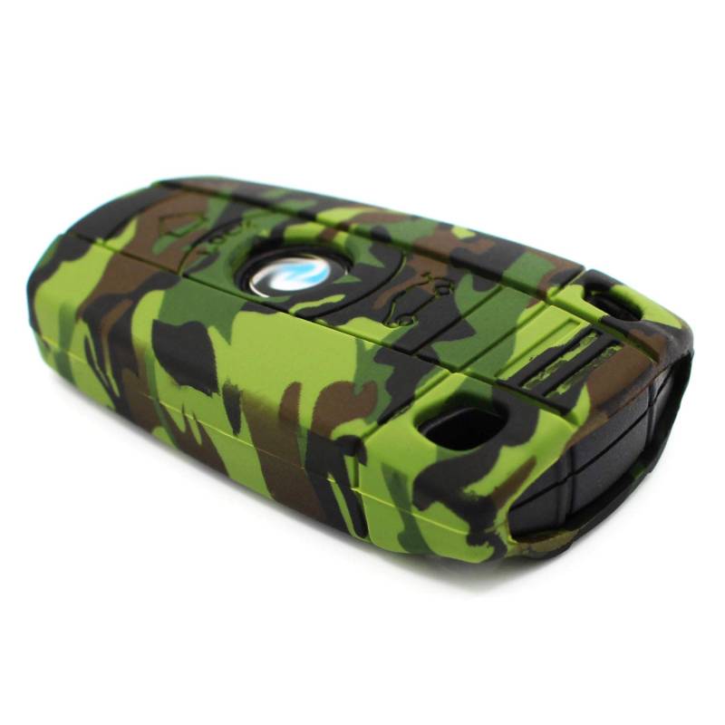 Schlüssel Hülle BB für 3 Tasten Auto Schlüssel Silikon Cover - Finest-Folia (nur Keyless GO) (Camouflage) von CYK www. CoverYourKey .de