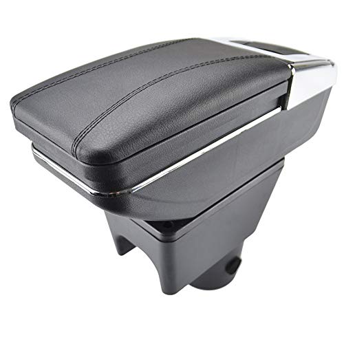 Armlehne Auto,Mittelkonsole Auto Armlehne für Renault 2010-2015 Armlehne drehbare Aufbewahrungsbox Dekoration Auto Styling (Color : Black thread) von CYMKYQ