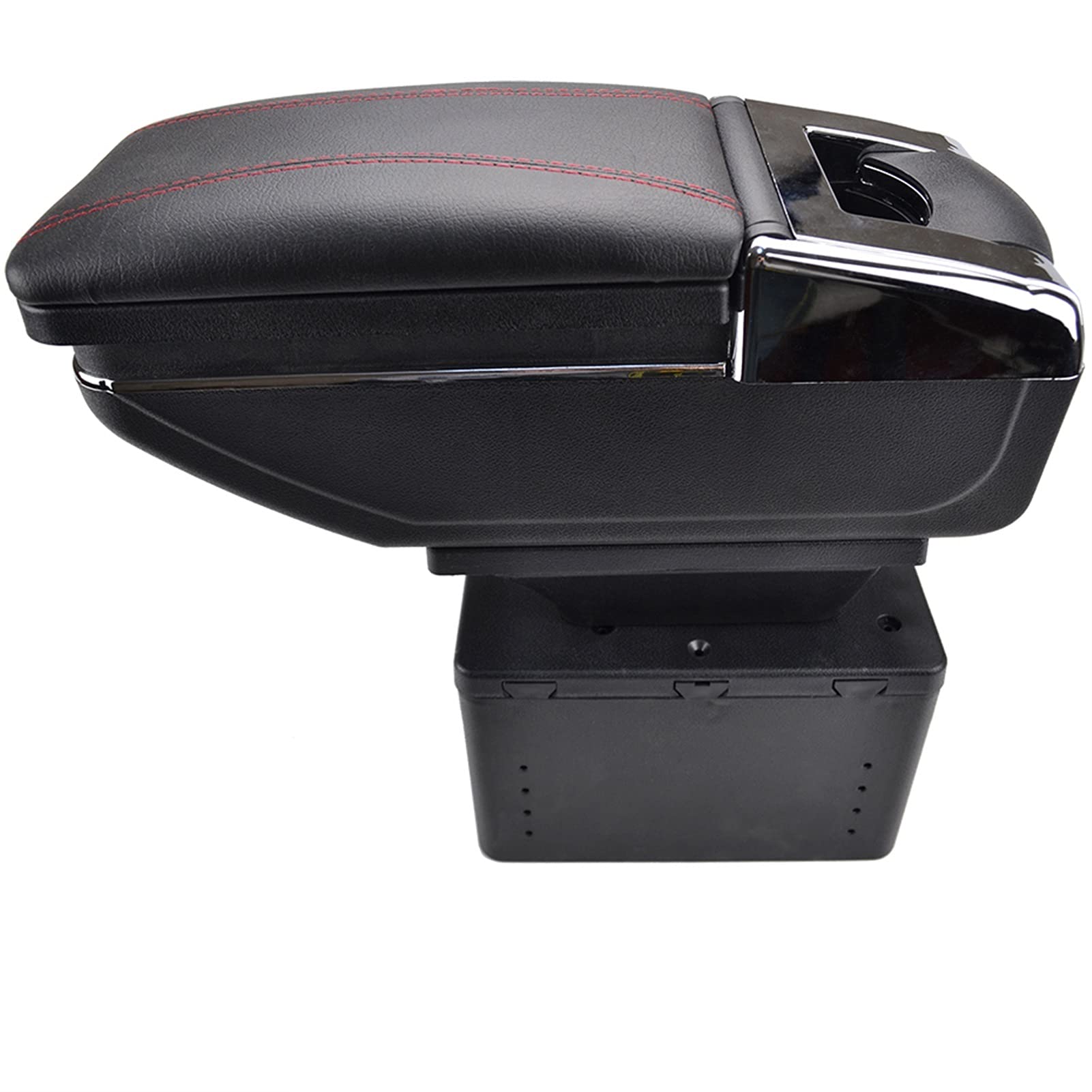 Armlehne Auto,Mittelkonsole Auto Auto Arm Rest Aufbewahrungsbox für Renault für Opel Center Center Console drehbare Armlehne (Color : Red thread) von CYMKYQ