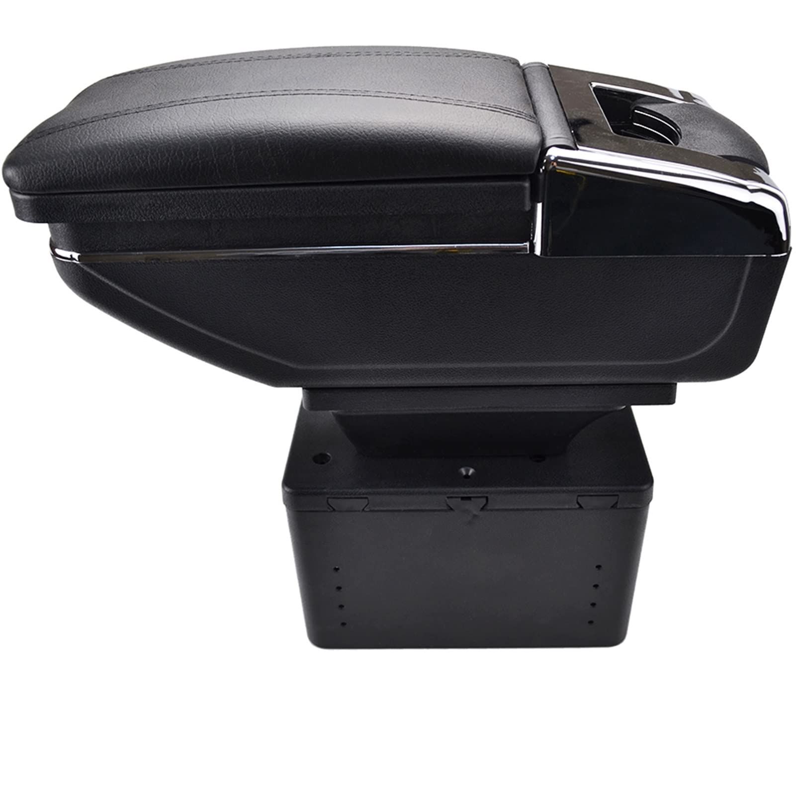 Armlehne Auto,Mittelkonsole Auto Universal Armlehne Car Arm Rest Center Center Center-Konsole drehbare Aufbewahrungsbox-Oberteil (Color : Black thread) von CYMKYQ