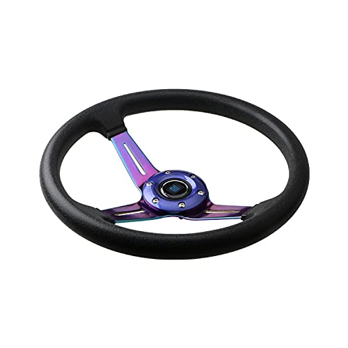 Drifting Steering Wheel,Sportlenkrad ABS Racing Wheel-Farbe 14-Zoll-Rack General 350mm Lenkrad Modified Car Athletics (Size : B) von CYMKYQ