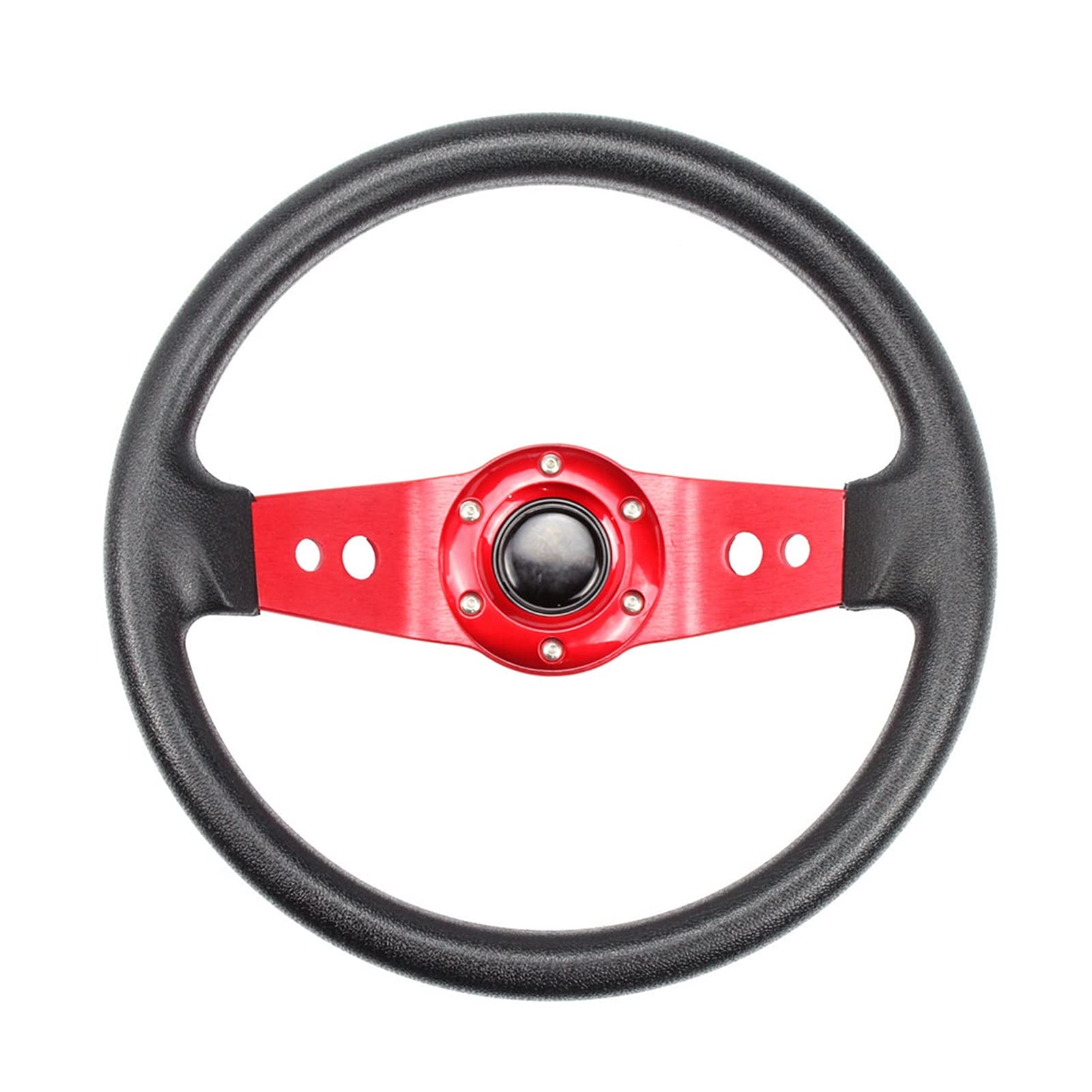 Drifting Steering Wheel,Sportlenkrad Sport-Lenkrad-Golf-modifiziertes Lenkrad 13 Zoll 32 cm Aluminium-Moving Ruder (Color : Red) von CYMKYQ