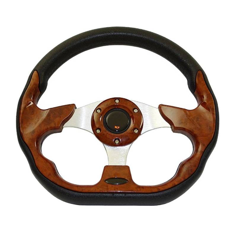 Drifting Steering Wheel,Sportlenkrad Universal 13 "320mm Racing Sportwagen Lenkrad mit Hupenknopf Kohlefaser (Color : Wood) von CYMKYQ