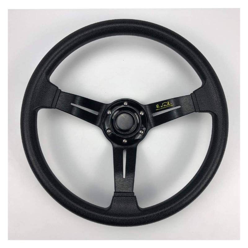 Drifting Steering Wheel,Sportlenkrad Universal 14 Zoll PU-Leder Auto Racing Lenkräder Tiefes Hupe Drifting Sport Lenkrad mit Logo (Color : Only Steering wheel) von CYMKYQ