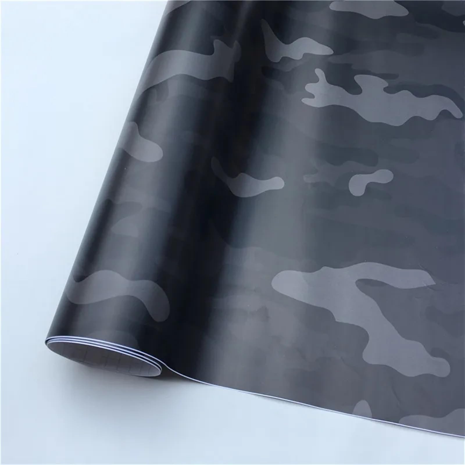 Karbonfaser-Vinyl-Folie, Auto-Aufkleber, glänzend, matt, Chrom, Wrapping-Folie, Auto-Aufkleber, Styling, Roller, Motorrad (Schwarz Camo, 10 x 152 cm) von CYMQQQI