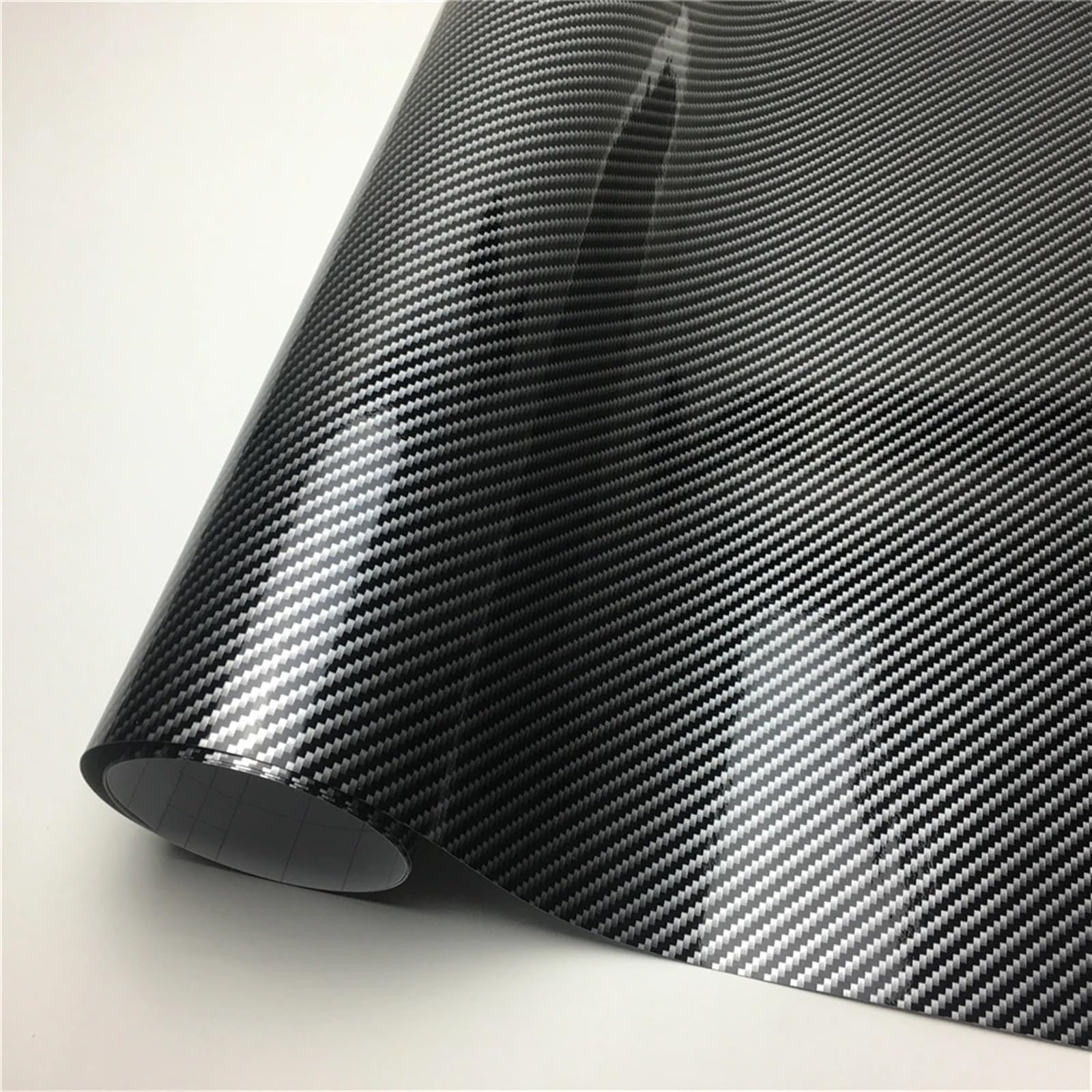 Karbonfaser-Vinyl-Folie, Auto-Aufkleber, glänzend, matt, Chrom, Wrapping-Folie, Auto-Aufkleber, Styling, Roller, Motorrad (schwarz, 2D Carbon, 10 x 152 cm) von CYMQQQI