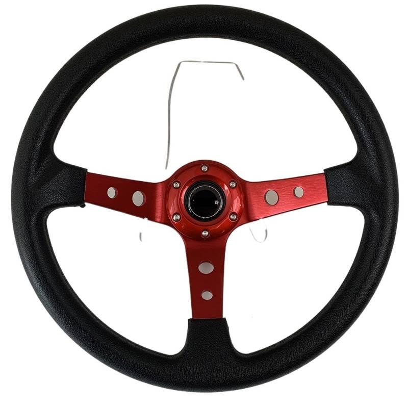 Universal-Lenkrad für Autos, Rennwagen, PU, 35,6 cm, Drifting-Sportlenkrad (001-GZFXP114-02) von CYMQQQI