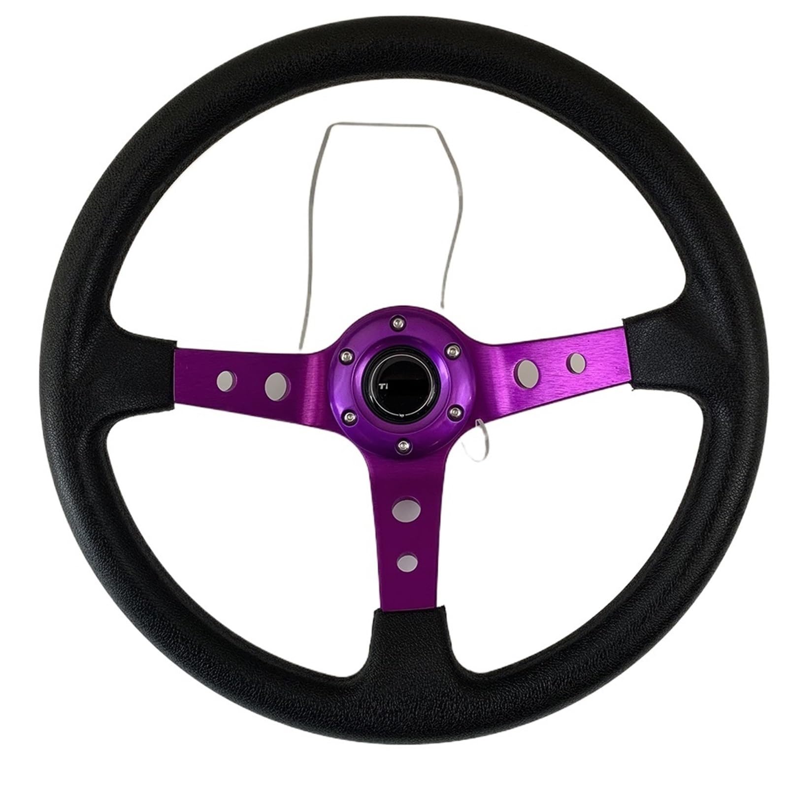 Universal-Lenkrad für Autos, Rennwagen, PU, 35,6 cm, Drifting-Sportlenkrad (001-GZFXP114-07) von CYMQQQI