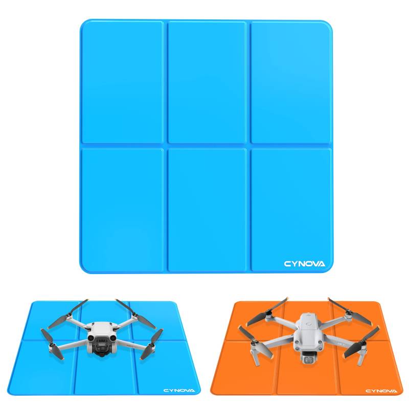 CYNOVA Drohnen Landeplatz,Universal Schnell Faltbar Landeplatz Drohne für DJI Mini 4 Pro/Mini 2 / Mini 4K /DJI FPV, Drohnen Zubehör DIY blau (50cm) von CYNOVA