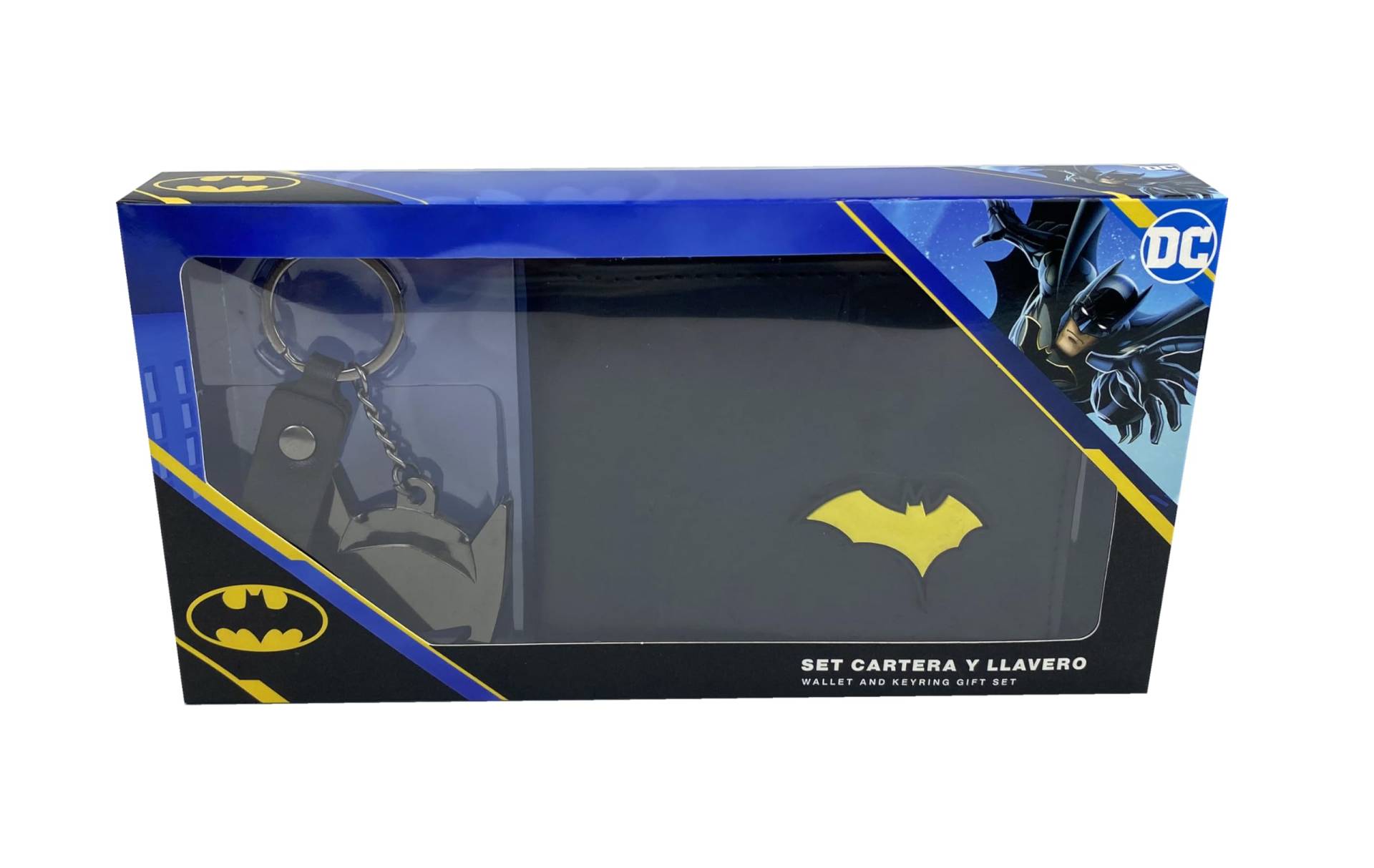 CyP Brands Batman Geschenk-Set, Geldbörse und Schlüsselanhänger, mehrfarbig, offizielles Produkt von CYPBRANDS