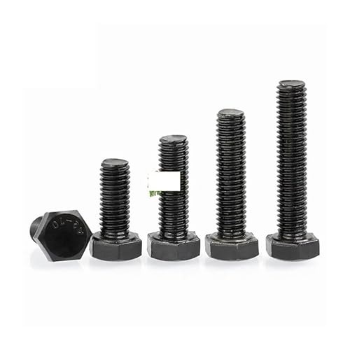 1/5pcs M8 M10 M2 GB5783 DIN933 Black 304 Stainless Steel External Hex Outside Hexagon Head Cap Screw Bolt Thread Length 16-100mm CZAOINCU(5pcs M8x25mm) von CZAOINCU