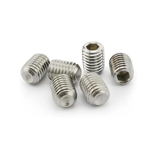 10/50pcs M2 M2.5 M3 M4 M5 M6 M8 DIN916 A2-70 304 Stainless Steel Hex Hexagon Socket Allen Cup Point Grub Screw Set Bolt CZAOINCU(5mm,M4 50pcs) von CZAOINCU