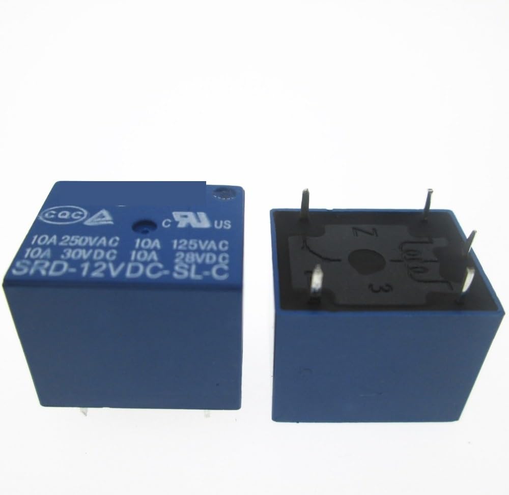 12V relay SRD-12VDC-SL-C SRD-DC12V-SL-C SRD12VDCSLC 12VDC DC12V 12V 10A 250VAC 5PIN CZAOINCU(100PCS) von CZAOINCU