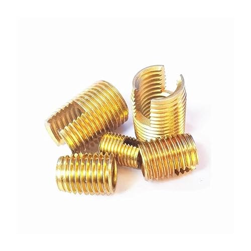 2-10 pcs M2 M3 M4 M5 M6 M8 M10 M12 M14 Self Tapping Thread Insert Self Tapping Screw Bushing Slotted Type Thread Repair Inset CZAOINCU(Galvanized,M2xM4.5x6mm 10pcs) von CZAOINCU