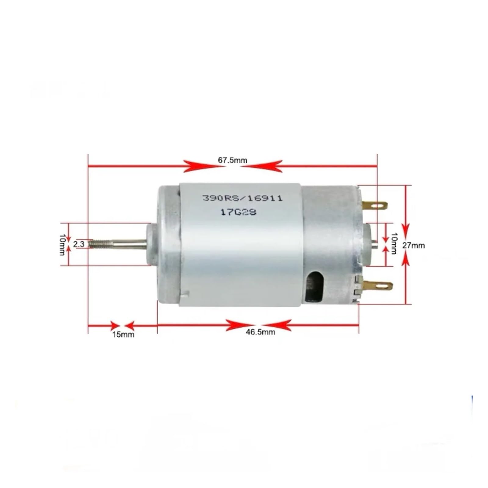 390 DC electronic starter DIY FISHING Boat Air Pump Thread Cutter Juicer 's CAR Hair Dryer Drill 7.4V 12V 24V Repair Tool Parts CZAOINCU(Screw Shaft motor,7.4V 8000rpm) von CZAOINCU