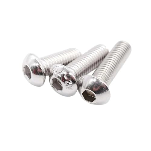 5pc UNC 5/16-18 3/8-16 Coarse Thread 304 A2-70 Stainless Steel Allen Hex Hexagon Socket Button Head Round Screw Bolt ISO7380 CZAOINCU(5/8",9) von CZAOINCU