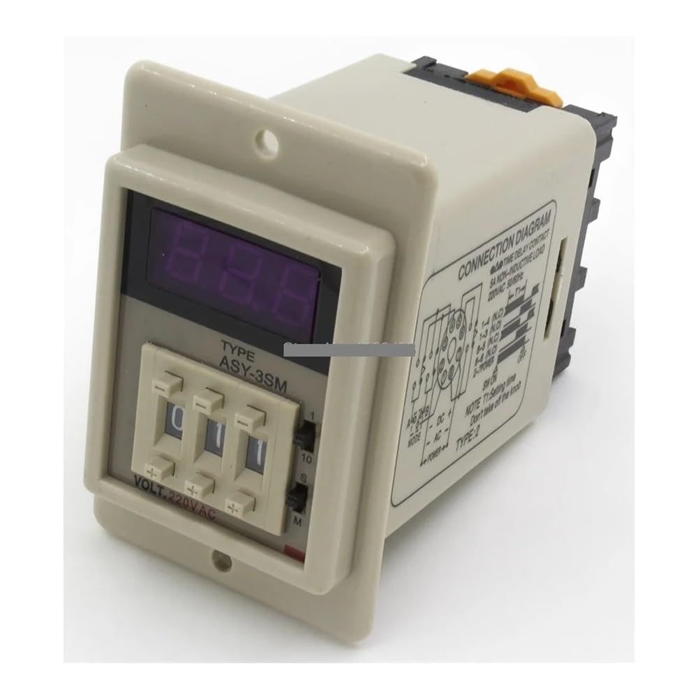 ASY-3SM white AC 220V time relay with socket ASY series 220VAC timer with base CZAOINCU von CZAOINCU