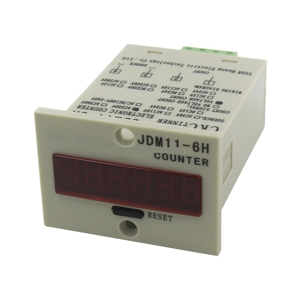 JDM11-6H AC 220V 110V 380V 36V AC/DC 24V 12V digital electronic counter relay JDM11 voltage level input production counter CZAOINCU(220VAC) von CZAOINCU