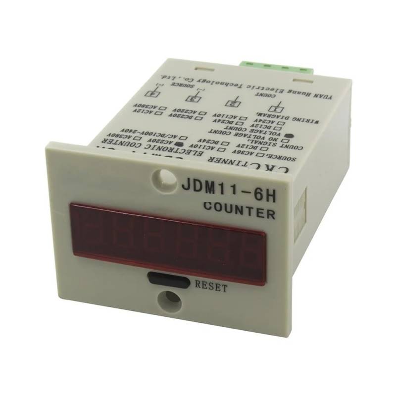 JDM11-6H AC 220V 110V 380V 36V AC/DC 24V 12V digital electronic counter relay JDM11 voltage level input production counter CZAOINCU(220VAC) von CZAOINCU