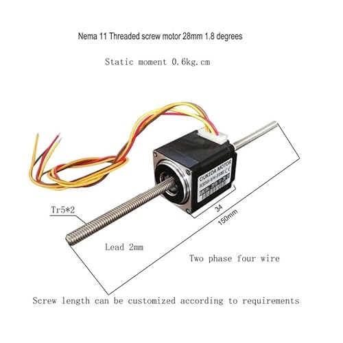 Non-captive NEMA 11 stepper electronic starter linear stepper electronic starter NEMA11 with 150mm Tr5*2 lead screw included CZAOINCU von CZAOINCU