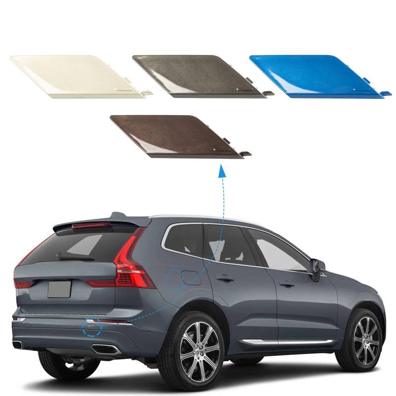 CZShiYue Heckstoßstange Abschlepphakenabdeckung passend für Volvo XC60 2018 2019 2020 2021 Abschleppöse Kappe 31449210 398490342 (Grau, rechte Beifahrerseite) Xinpinsai von CZShiYue