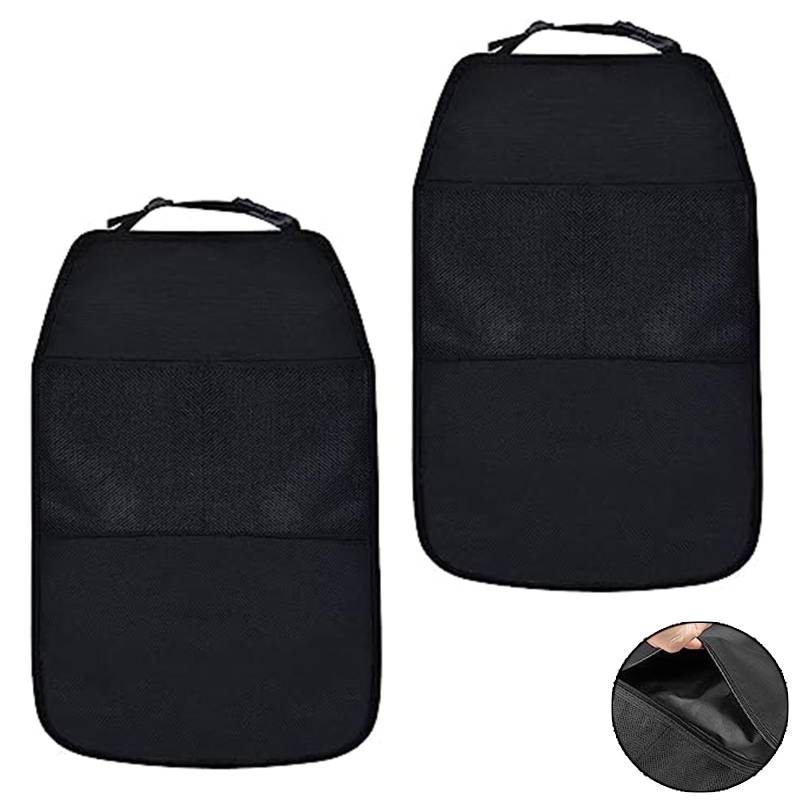 2 Pieces Car Seat Protection Back, Rückenlehnenschutz Auto Kinder, Autositz Schutz Rückseite Kinder, Rückenlehnenschutz, Autositz Organizer, for Storing Children's Items, Kick Mats Protection von CZlinOduMMX