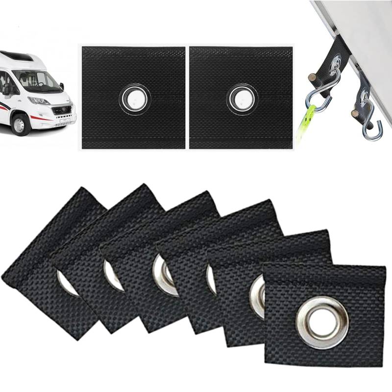 8 x Kederöse Für Kederschiene Schwarz, Schwarz Kederschiene Ösen, Kederschienen-Öse, Für Kederschiene 5/6mm - 7/8mm Set Kederband Vorzeltkeder Markisenhaken Vorzelt Camping Wohnwagen(Schwarz). von CZlinOduMMX