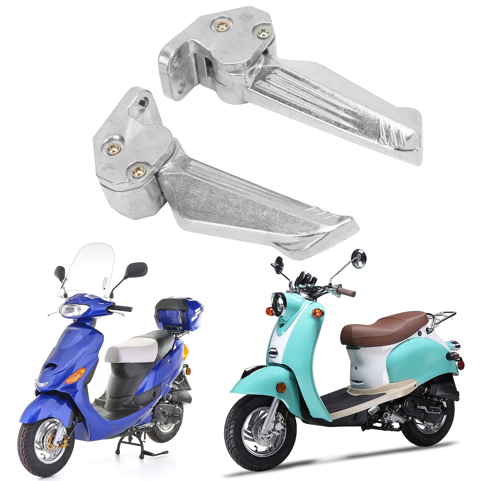 Motorrad-Fußrasten, Fußstütze, Motorrad-Pedal, Automatische Teleskop-Fußstützen aus Aluminiumlegierung, Universell von CaCaCook