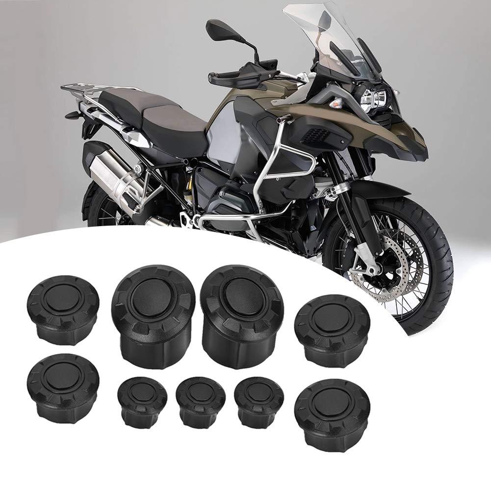 Motorrad-Rahmenloch-Abdeckkappen, Rahmenloch-Abdeckkappen, Stecker-Set, Dekor, Kompatibel für R1200GS LC Adventure 14–18 von CaCaCook