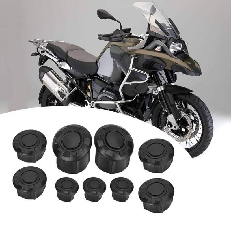 Motorrad-Rahmenloch-Abdeckkappen, Rahmenloch-Abdeckkappen, Stecker-Set, Dekor, Kompatibel für R1200GS LC Adventure 14–18 von CaCaCook