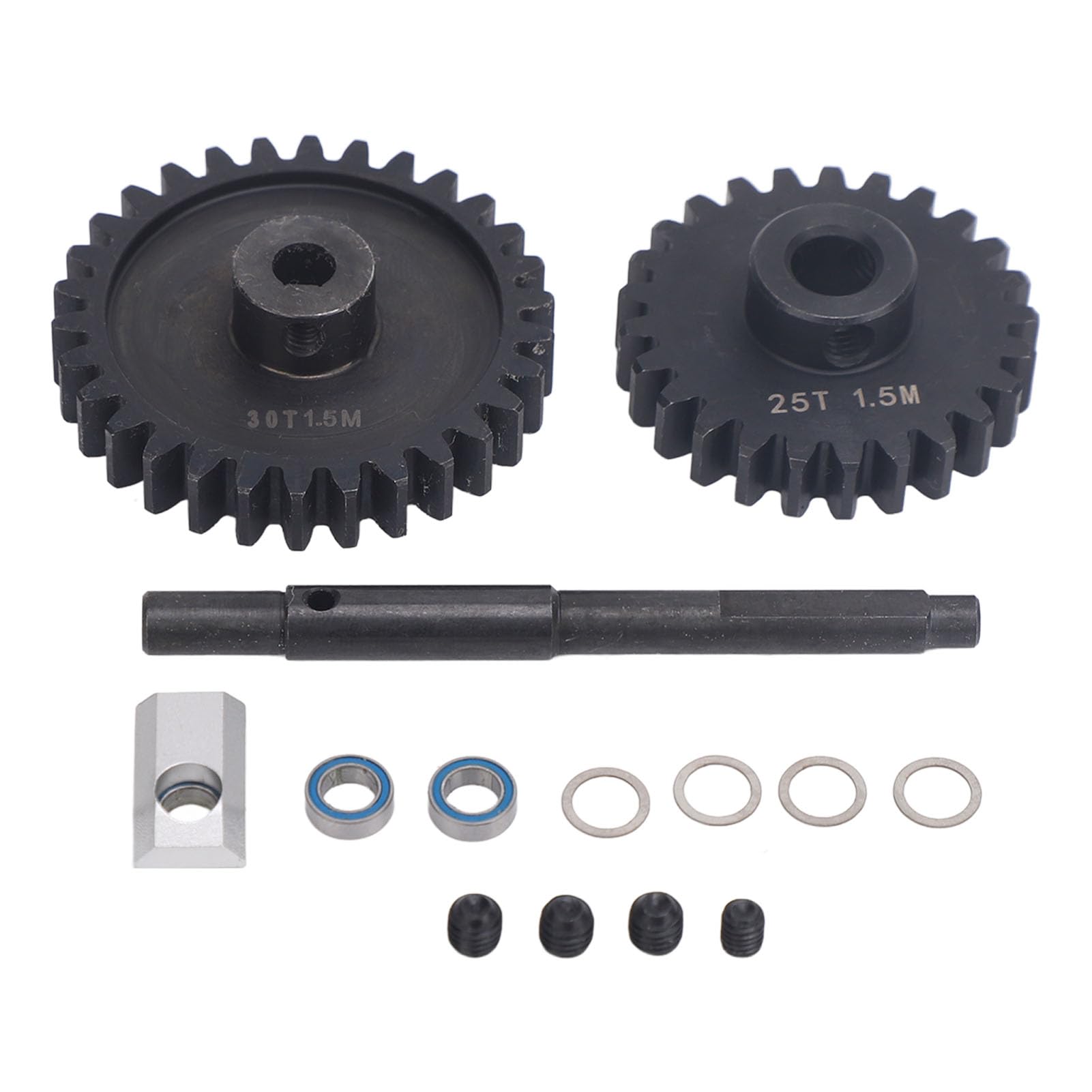 RC Car Gear Kit Set, Gehärtete Stahl Zahnräder für XRT 1/5 RC -Auto, 1,5 M 25T 30T Crawler Car, Großer Ausrüstungsteil von CaCaCook