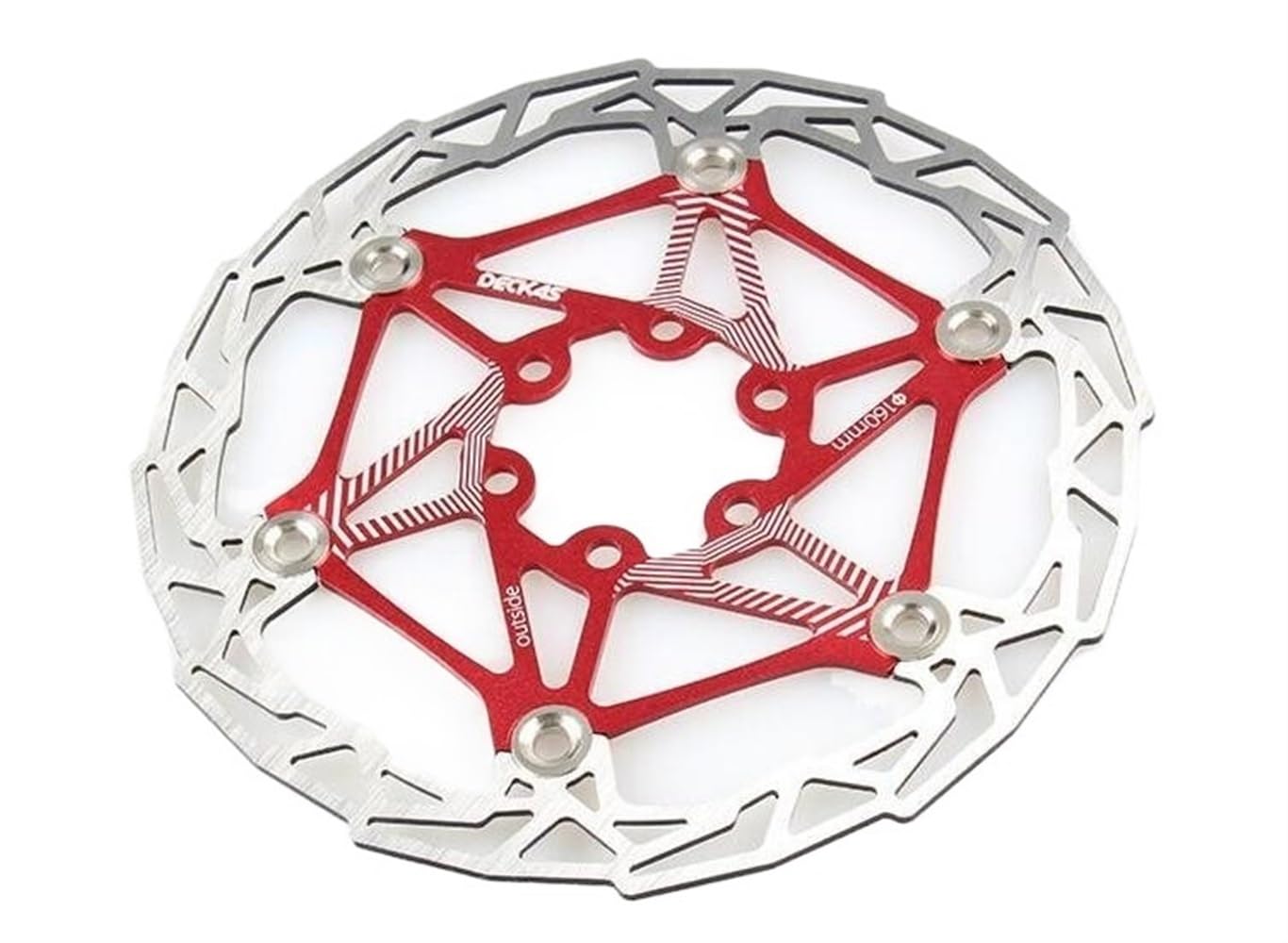 Bremsscheibe MTB Scheibenbremsrotorscheibe 160 Durchmesser Fahrradbremsbremsrotoren Bremsscheiben(Color:Red) von CaFfen