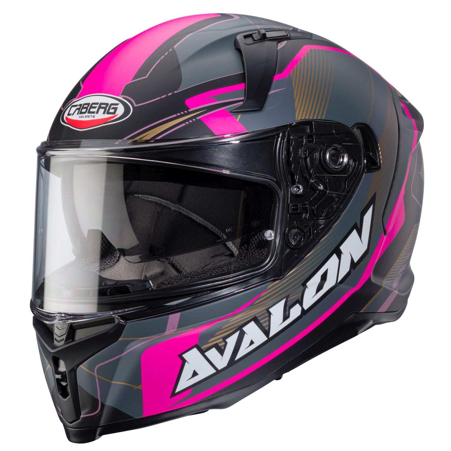 CABERG Avalon X Optic MATT Black/Grey/Fuchsia XS von Caberg