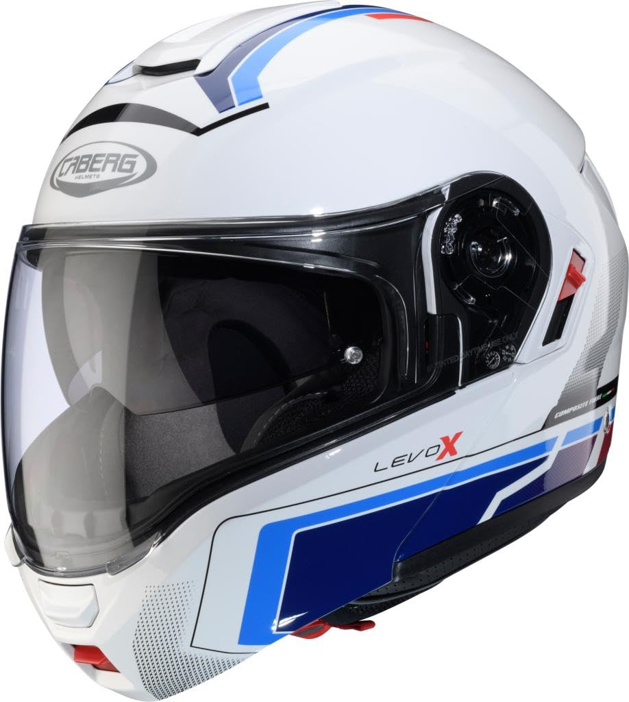 CABERG HELMET LEVO X ELITE WHITE/RED/BLUE/LIGHT BLUE M von Caberg