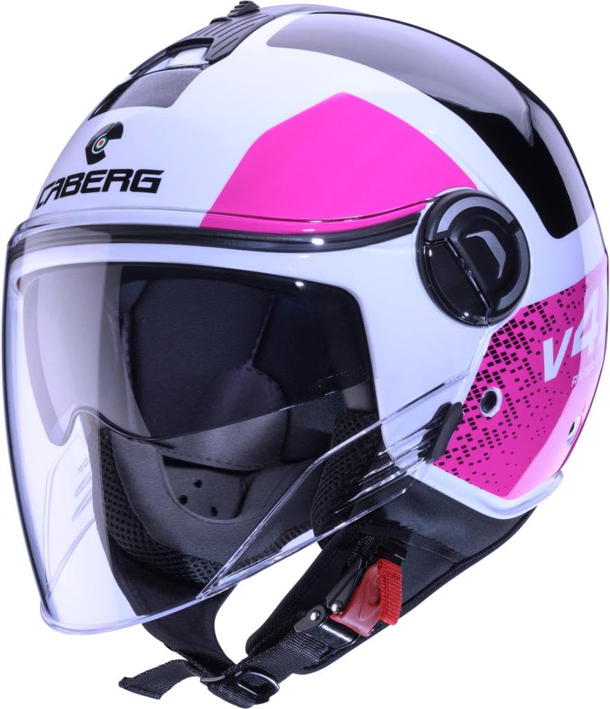 CABERG HELMET RIVIERA V4X ALPHA WHITE/FUCHSIA/BLACK M von Caberg