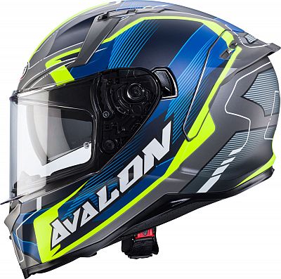 Caberg Avalon X Optic, Integralhelm - Matt Grau/Blau/Neon-Gelb - L von Caberg