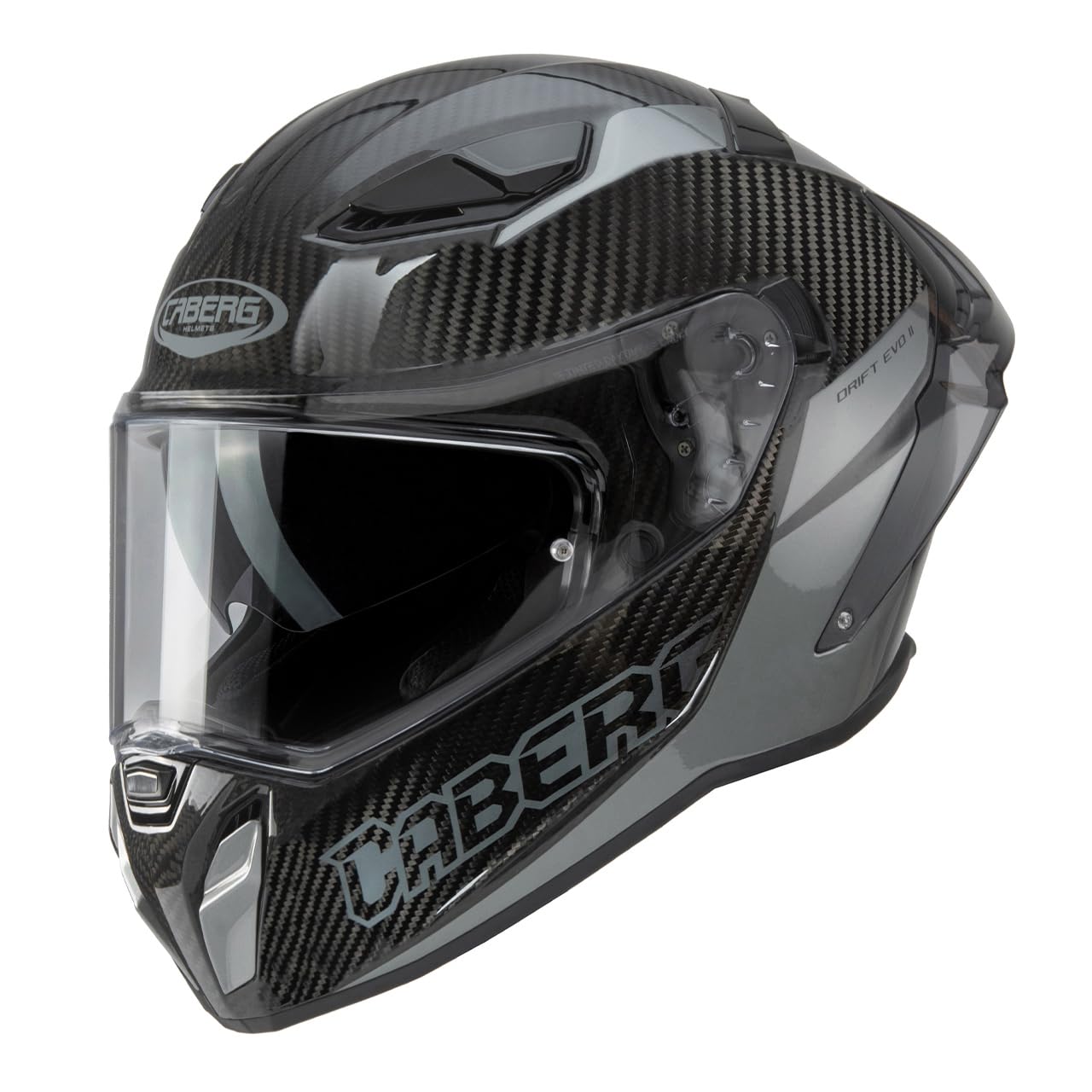 Caberg Drift Evo II 2 Integralhelm Carbon Nova schwarz grau ECE 22.06 mit Pinlock und Sonnenblende, L 59/60 von Caberg